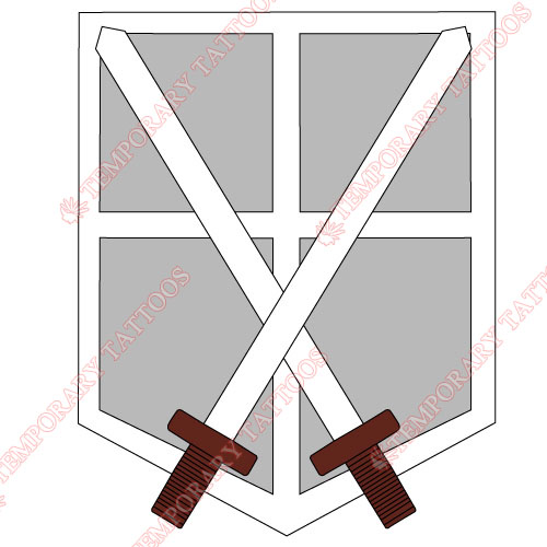 Attack on titan Customize Temporary Tattoos Stickers NO.502